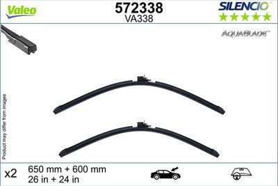 MERCEDES SILECEK SUPURGESI ON TK. (650mm / 600mm) SPRINTER 907 910 18> CRAFTER 06> – VALEO 572338