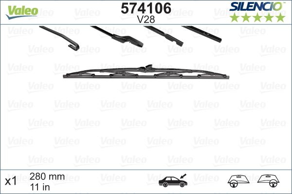 VAG ARKA SILECEK SUPURGESI FOCUS II 03>11 FOCUS II C MAX 04>11 POLO II LADA NIVA OLCU: 280MM