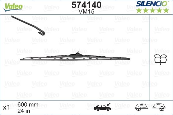 RENAULT SILECEK SUPURGESI 600mm MOVANO TRAFIC MASTER 00> (ST+YT) SU FISKIYELI