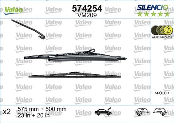 BMW SILECEK SUPURGESI 580 / 500mm BMW E46 SERISI 316 / 318 / 320 00> (SWF)