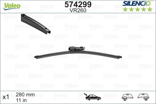 VAG SILECEK SUPURGESI ARKA FLAT BLADE (X1) GOLF VI POLO VI (280MM)