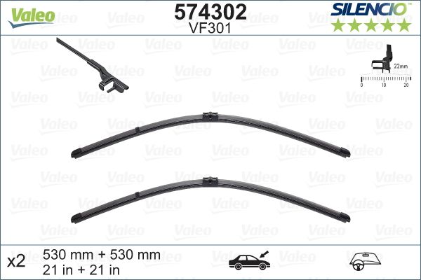 VAG SILECEK SUPURGESI 530 / 530mm (MUZ TIP) PASSAT SUPERB