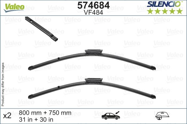 PSA SILECEK SUPURGESI SAG / SOL TAKIM FLAT BLADE (X2) 800 / 750MM C4 PICASSO / C4 GRAND PICASSO
