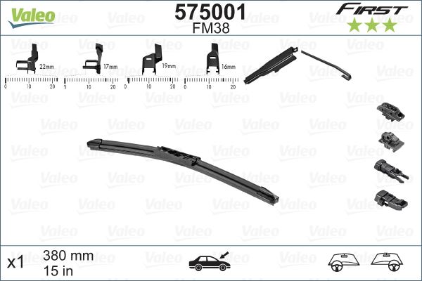 UNIVERSAL SILECEK SUPURGESI 380mm (ADET) / (FIRST) MULTICONNECTION FM38 (MUZ TIPI)