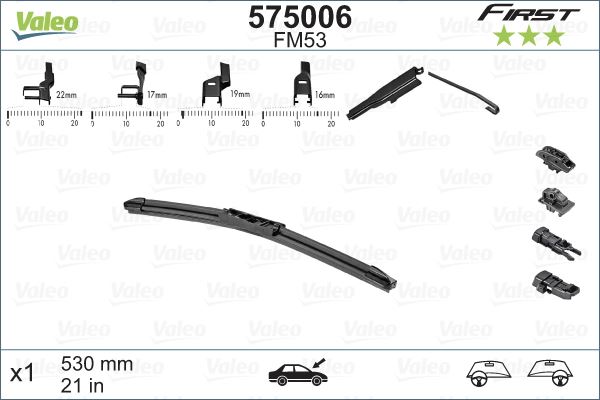 UNIVERSAL SILECEK SUPURGESI 530mm (ADET) / (FIRST) MULTICONNECTION FM53 (MUZ TIPI)