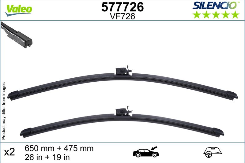 MERCEDES SILECEK SUPURGESI ON TK. (650mm / 475mm) B-CLASS W246 11>18