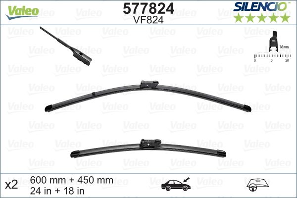 VAG ON SILECEK SUPURGESI TAKIM 450+600 RUZGARLIKLI OCTAVIA 12>
