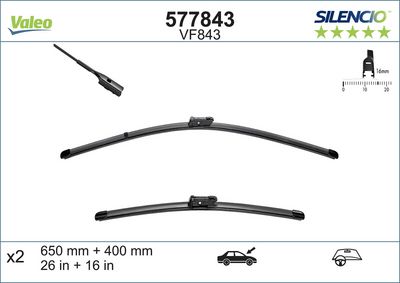 VAG ON SILECEK SUPURGESI TAKIM 400+650 RUZGARLIKLI SEAT LEON 12> C3 AIRCROSS