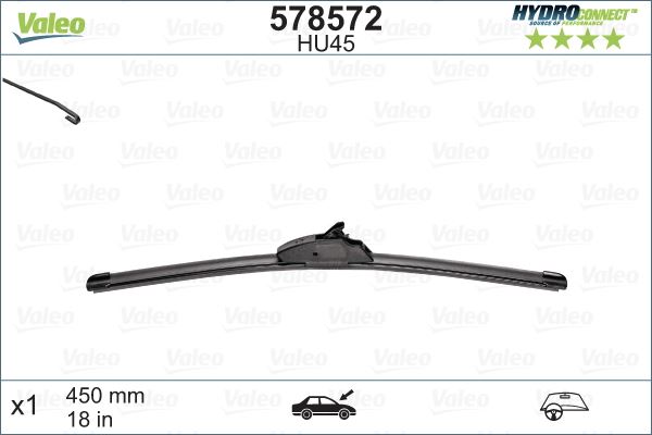 HONDA SILECEK SUPURGESI MUZ TIPI SAG HONDA CIVIC 2017> AR18U (RETROFIT) 450MM