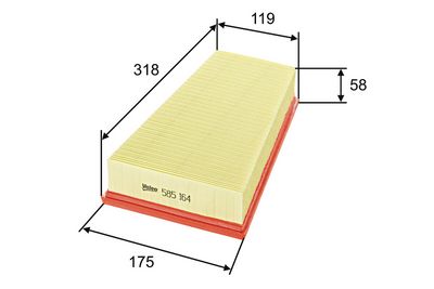 PSA HAVA FILTRESI 306 97>02 / XSARA 97>02 1.8 16V 2.0 16V