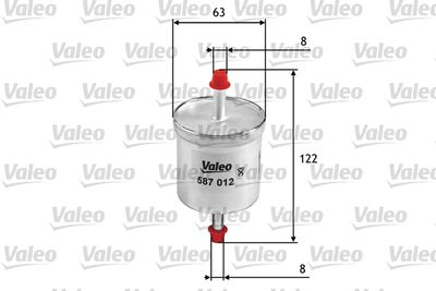 NISSAN YAKIT FILTRESI (BENZIN) NISSAN MICRA II 1.0I 16V – VALEO 587012