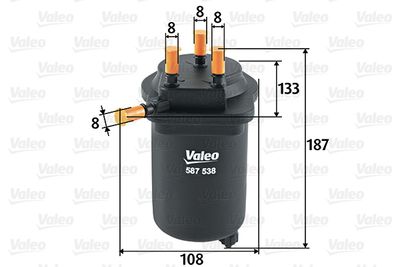 RENAULT YAKIT FILTRESI RENAULT CLIO II 01>06 SYMBOL 01>09 NISSAN NOTE 06> MICRA III 03>10  1.5 dci – VALEO 587538