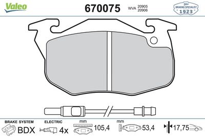 PSA DISK FREN BALATASI (ÖN) RENAULT R9, R11, R19, R21, CLIO I, EXPRESS; PEUGEOT 106 II, 205, 206, 305, 3