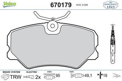 PSA DISK FREN BALATASI (ÖN) PEUGEOT 306 (93>97), 405 1.6I 1.8I 2.0I 1.9 SRI 2.0 (87>99); CITROEN ZX 2.0