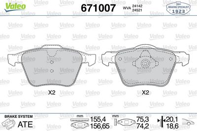 FORD ON FREN BALATASI GALAXY S MAX 2,0ECO / 2,0TDCI / 2,2TDCI 06>15 VOLVO S60 II 10>15 S80 II V60 V70 III