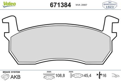 NISSAN DISK FREN BALATASI (ÖN) NISSAN MICRA 1.0 12/82-05/93 NISSAN MARCH 1.0 12/82-10/90 – VALEO 671384