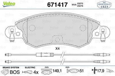 PSA DISK FREN BALATASI (ÖN) CITROEN C5 1.8 05/01-01/08
