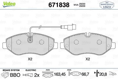 NISSAN DISK FREN BALATASI (ÖN) NISSAN CABSTAR 2.5D/3.0D 09/06> RENAULT MAXITY 2.5D/3.0D 12/06> – VALEO 671838