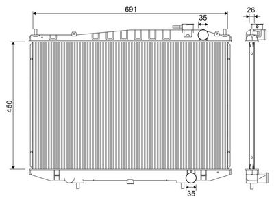 NISSAN RADYATÖR NISSAN PICK UP (D22) 2.4 I, NAVARA – VALEO 701344