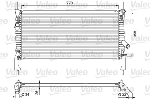 FORD MOTOR SU RADYATORU TRANSIT  V347 2.2-2.4 KLIMALI KALIN TIP 06>