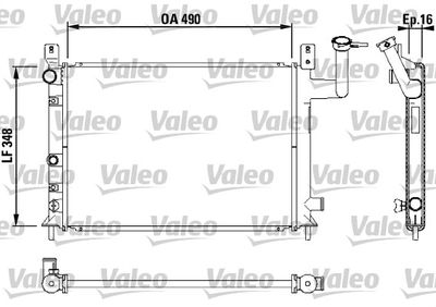 NISSAN MOTOR SU RADYATORU SUNNY 86>88 MANUEL – VALEO 730404