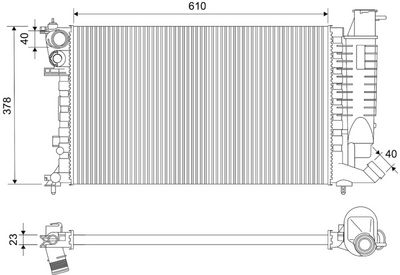PSA MOTOR SU RADYATORU P306 XSARA 93 97 1,8 1,6I KLIMALI OLCU: (377,5*610*23)