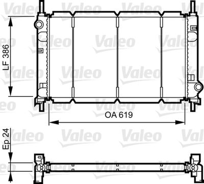 FORD MOTOR SU RADYATORU (+AC) MONDEO I / II 92>00 1,6 / 1,8 / 2,0 OLCU: (619 X 386 X 24) KLIMALI