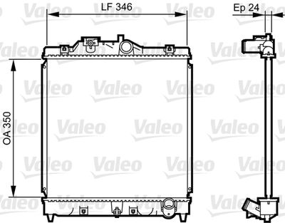 HONDA MOTOR SU RADYATORU HONDA CIVIC 1992-2000 MANUEL VITES (350X348X16)