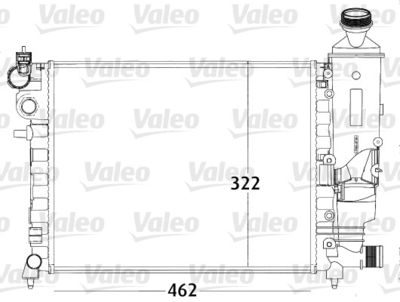 PSA MOTOR SU RADYATORU RADYATOR MEKANIK P106 SAXO TU3 2 TU1M TU3JP 99> KLIMASIZ MANUEL OLCU: (390*322*23
