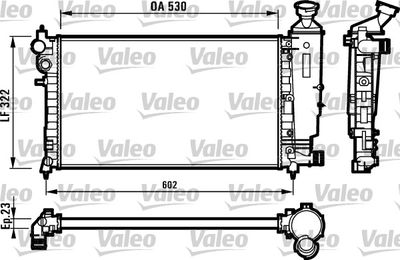 PSA MOTOR SU RADYATORU TU5JP 106 GTI SAXO VTS KLIMALI TU3JP / TU5J4 (1,4 / 1,6 16V) / (96 03) OLCU: (530