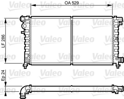 PSA MOTOR SU RADYATORU P106 SAXO TUD5 (1,5DIZEL) OLCU: (286*529*24) 96>