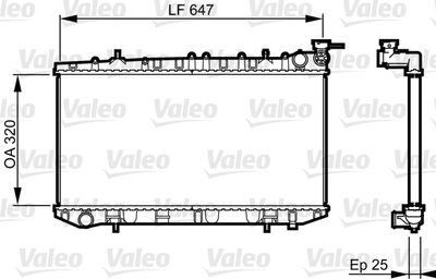 NISSAN MOTOR SU RADYATORU SUNNY D 2,0 90>94 MANUEL – VALEO 731665