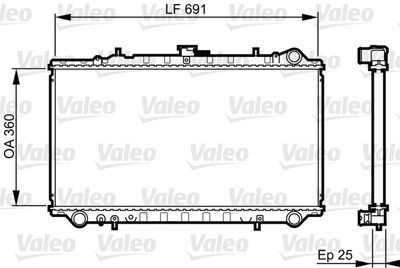 NISSAN MOTOR SU RADYATORU PRIMERA D TRAVELLER 2,0 90>95 MANUEL – VALEO 731674