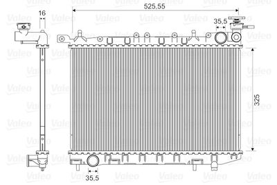 NISSAN MOTOR SU RADYATORU ALMERA 96>00 MANUEL (526X320X16) – VALEO 732405