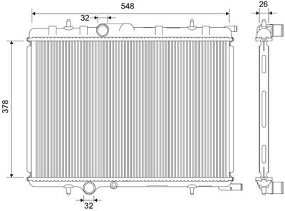 PSA MOTOR SU RADYATOR P307 C4 1,4 HDI / 2,0 KLIMALI PARTNER II BERLINGO II XSARA II XSARA PICASSO KLIMAL