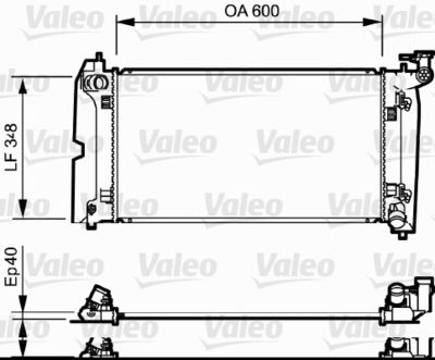 TOYOTA MOTOR SU RADYATORU COROLLA 2002 2007 AVENSIS 2002 2007 OTOMATIK VITES (600X350X16)