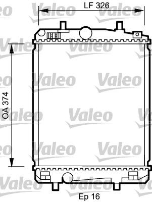 PSA MOTOR SU RADYATORU P107 C1 DV4TD (1,4HDI 8V) TOYOTA AYGO D4D MANUEL OLCU: (326*374*16)