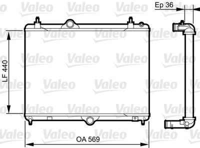 PSA MOTOR SU RADYATORU P508 C5 III 10> DV6C EP6C EP6CDT OLCU: (394*555*24)