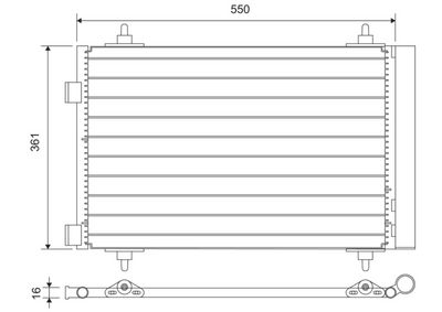 PSA KLIMA RADYATORU (KONDANSER) C4 P307 TU5JP4 (1.6 16V) ET3J4 (1.4 16V) / (01 06) BERLINGO III PARTNER