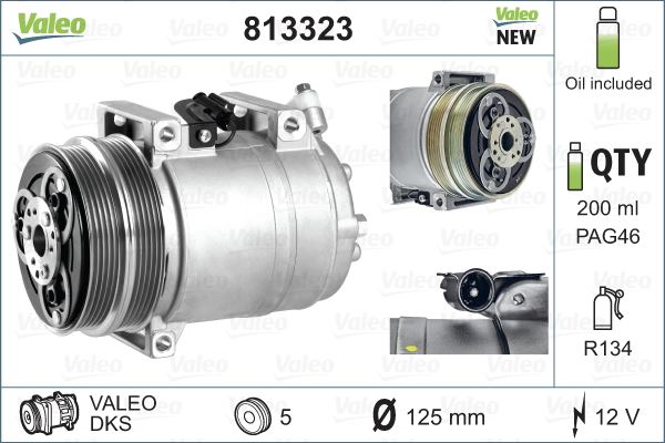 FORD KLIMA KOMPRESOR FOCUS 04>11 2.5 ST KUGA, C30 06>12  C70 II 06>09  S40 II 06>12  V50 04>10  1.6 -2.4