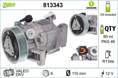 NISSAN KLIMA KOMPRESORU NOTE MICRA III 1,5DCI / 1,6 03> – VALEO 813343