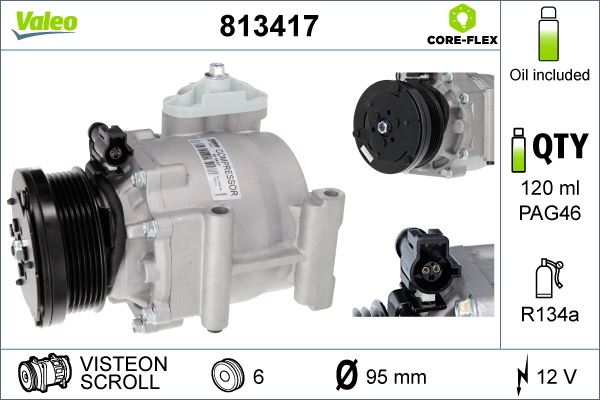 FORD KLIMA KOMPRESORU BENZINLI 1.25-1.4-1.6 FIESTA 08>17