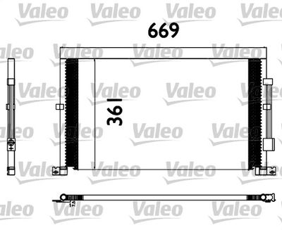 FORD KLIMA RADYATORU MONDEO 1,8 / 2,0 16V / 2,0TDCI (00 07) MANUEL KLIMALI OLCU: (669 X 361 X SS)