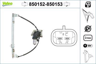 FIAT CAM MEKANIZMASI ELEKTRIKLI ON SAG PALIO 1,6 97> – VALEO 850153