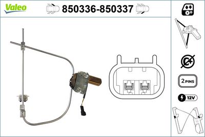 RENAULT ESKI CAM MEKANIZMASI ELEKTRIKLI ON SOL R19 – VALEO 850336