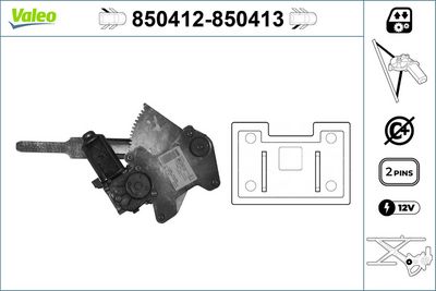 TOYOTA CAM MEKANIZMASI ELEKTRIKLI ARKA SOL YARIS 1,3 / 1,4 / 1,5 99> – VALEO 850412