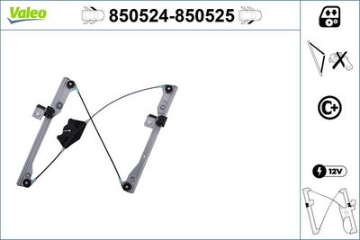 VAG CAM MEKANIZMASI MOTORSUZ SOL ON BORA 99>05 GOLF IV 98>06 – VALEO 850524