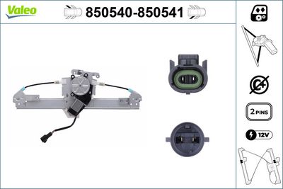 RENAULT CAM MEKANIZMASI ELEKTRIKLI ARKA SAG CLIO II SYMBOL 1,2 / 1,4 / 1,5 / 1,6 – VALEO 850541