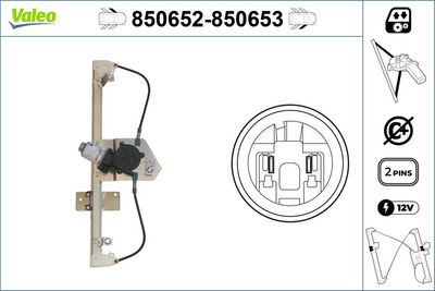 RENAULT CAM MEKANIZMASI ELEKTRIKLI ON SOL LOGAN 1,4 / 1,5 / 1,6 – VALEO 850652