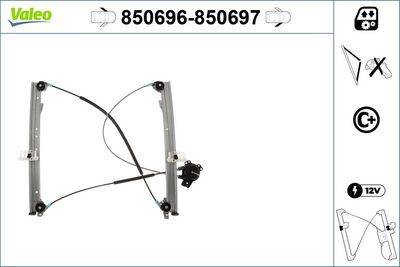 RENAULT CAM MEKANIZMASI ELEKTRIKLI ON SOL MEGANE II 1,4 / 1,5 / 1,6 / 2,0 02> – VALEO 850696
